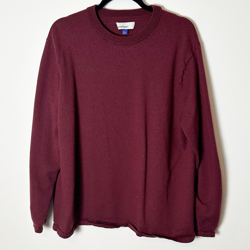 Artefact Men's Merino Wool Crewneck Sweater Windsor Wine Extra Extra Large